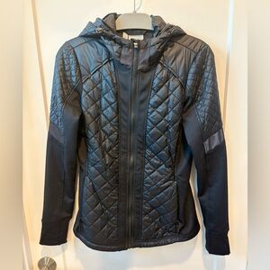 Athleta Black Quilted Ski Jacket